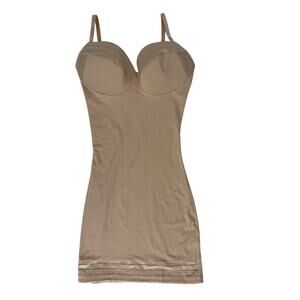 Assets by Spanx Nude Shaping Slip Dress Women’s Large Adjustable Straps